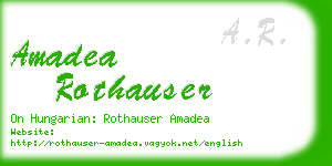 amadea rothauser business card
